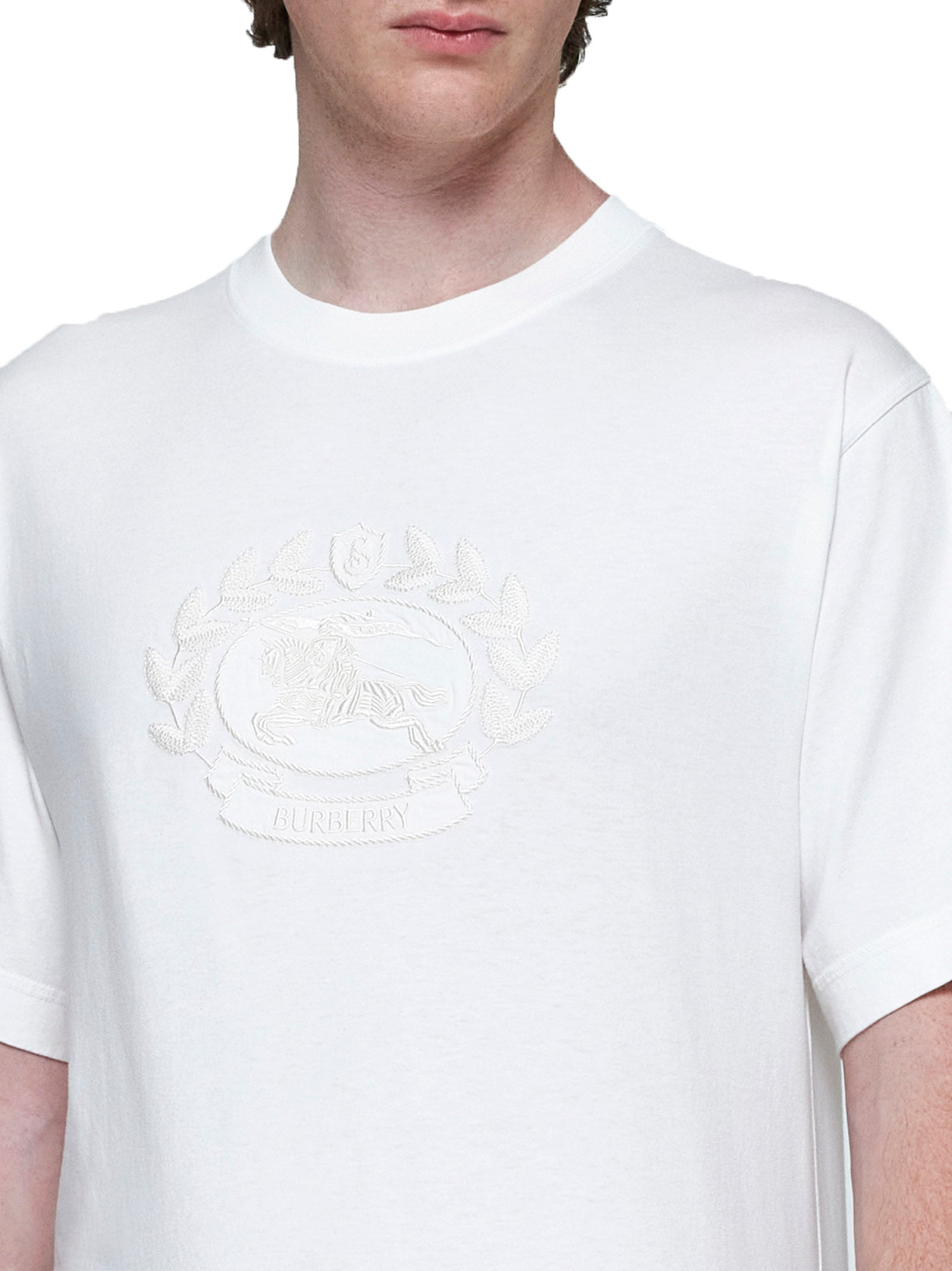 Burberry Men Logo Cotton T-Shirt - 5