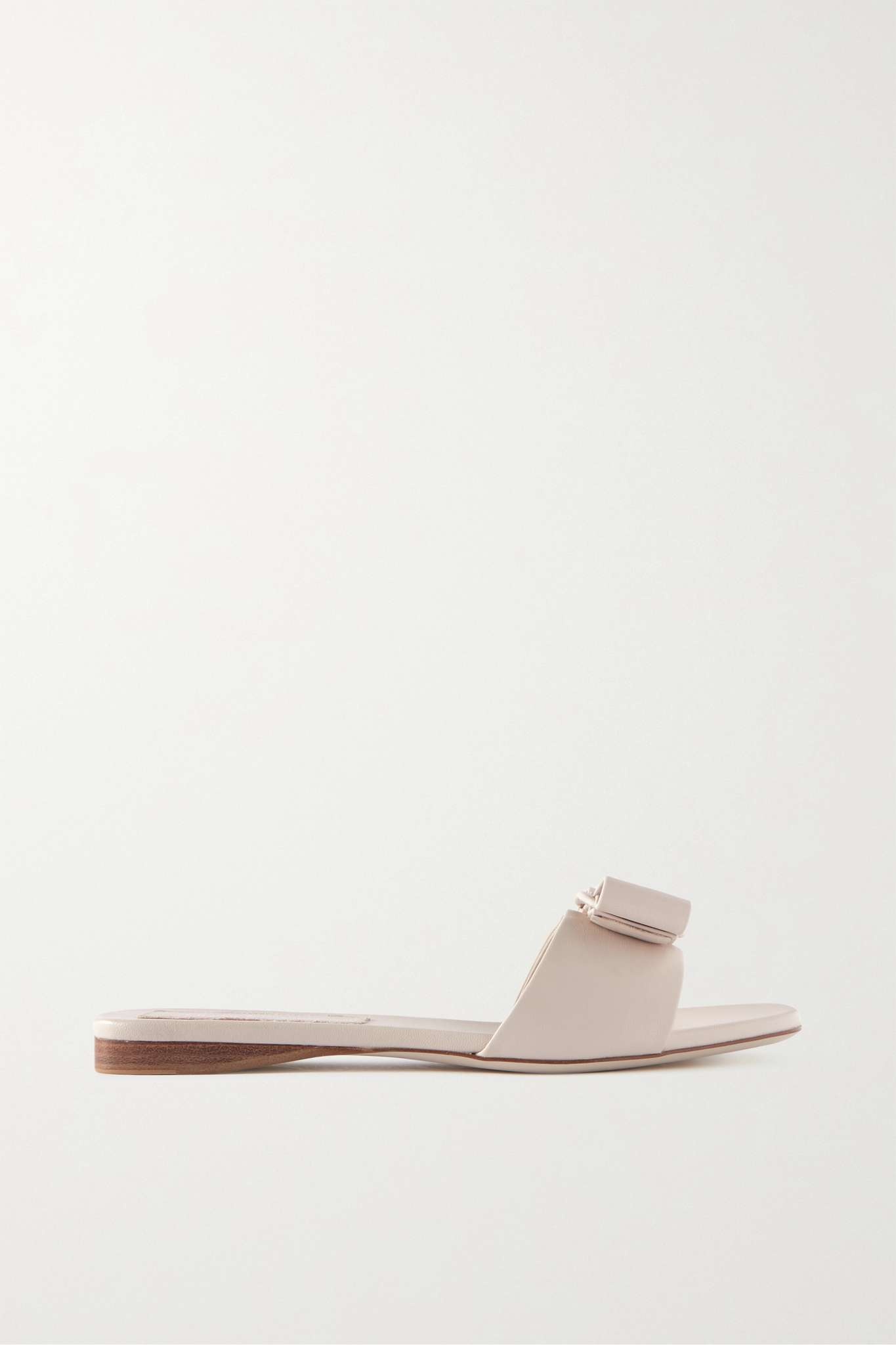 Vicky bow-embellished leather slides - 5