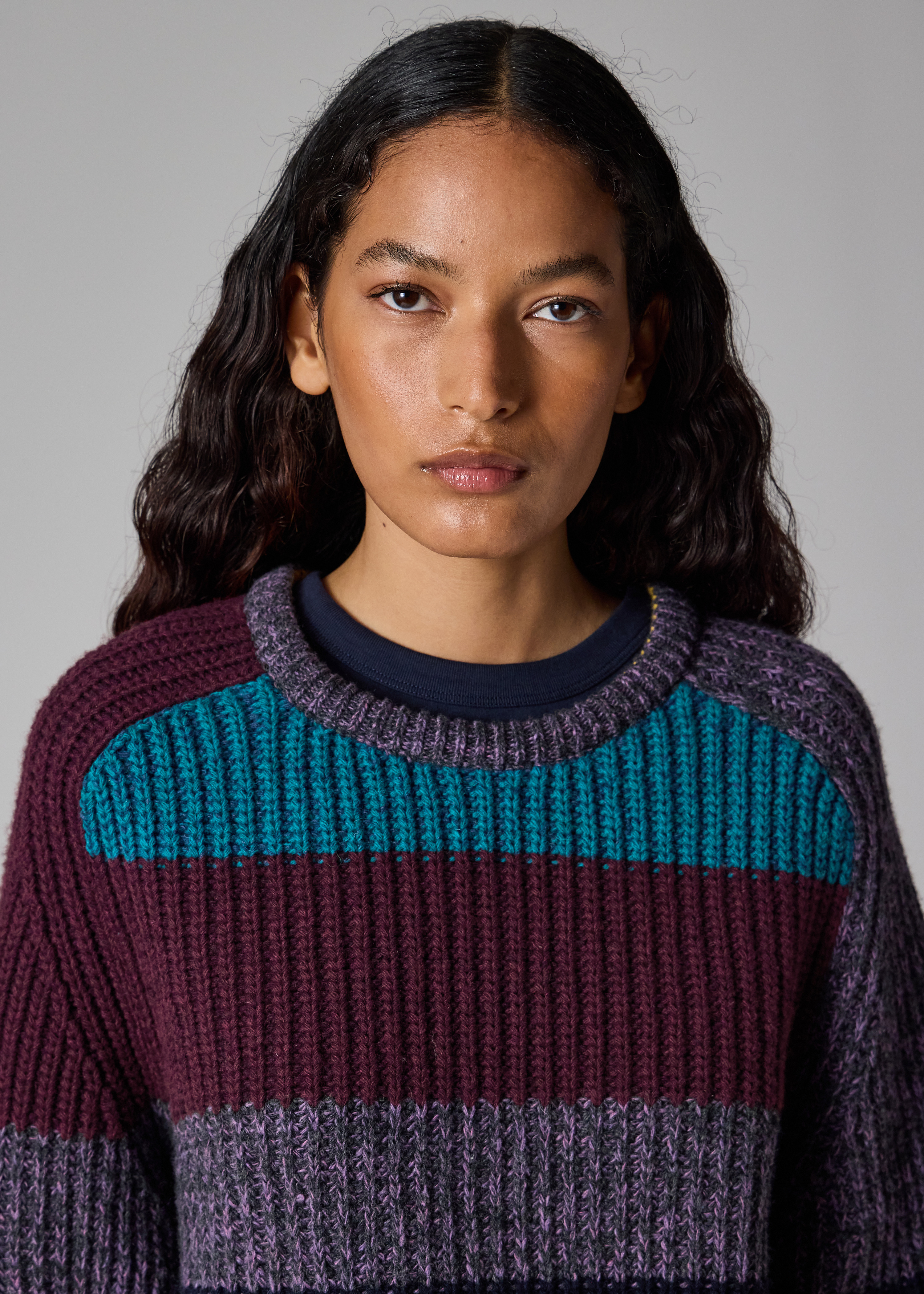Paul Smith loves Barbour - Multi Stripe Crew Neck Sweater - 6