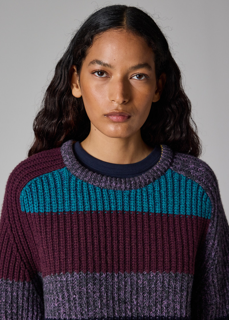 Paul Smith loves Barbour - Multi Stripe Crew Neck Sweater 6