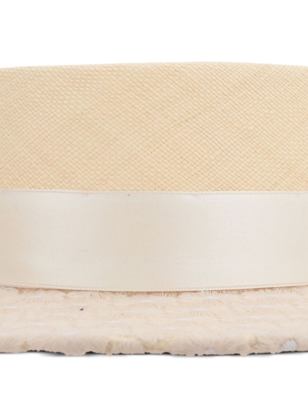 wide-brim canotier hat - 4