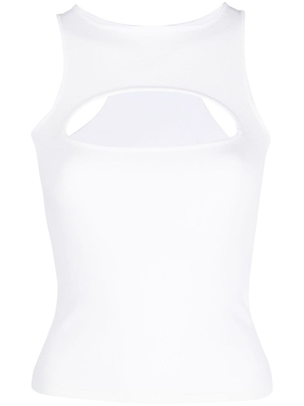 cut-out racerback tank top - 1