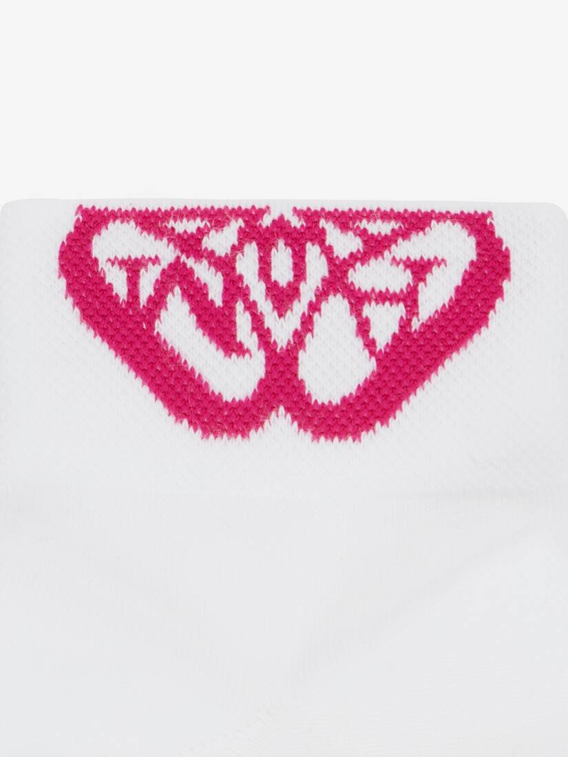 Women's Cut Seal Logo Socks in White - 2
