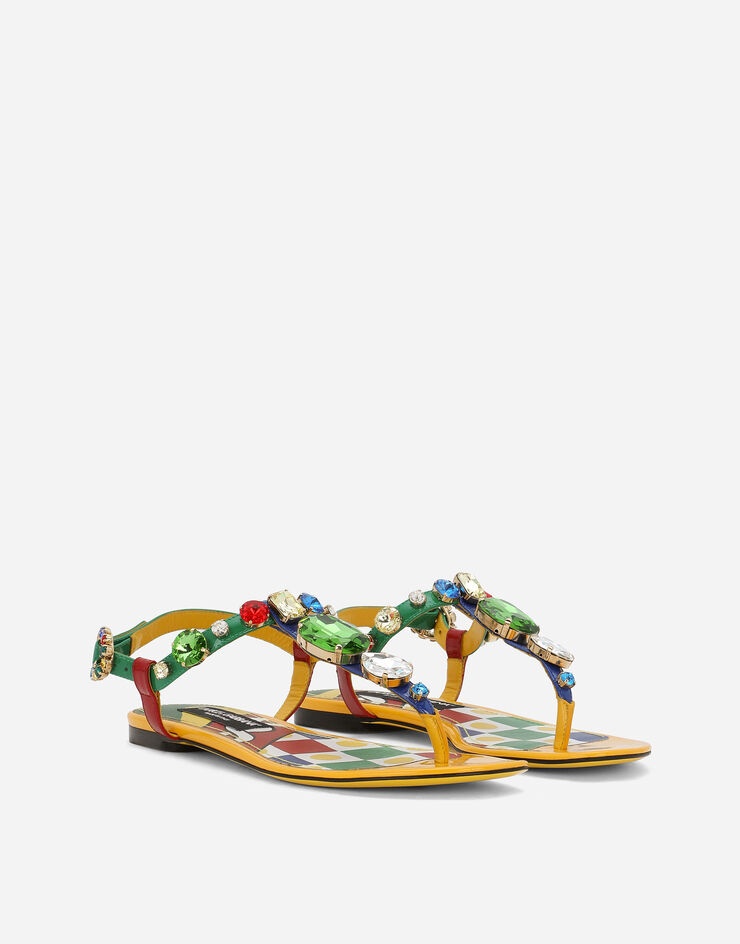 Patent leather thong sandals - 2