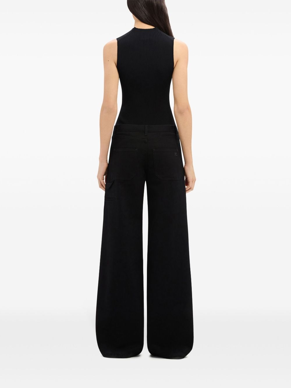 Contrast Frame ribbed tank top - 4