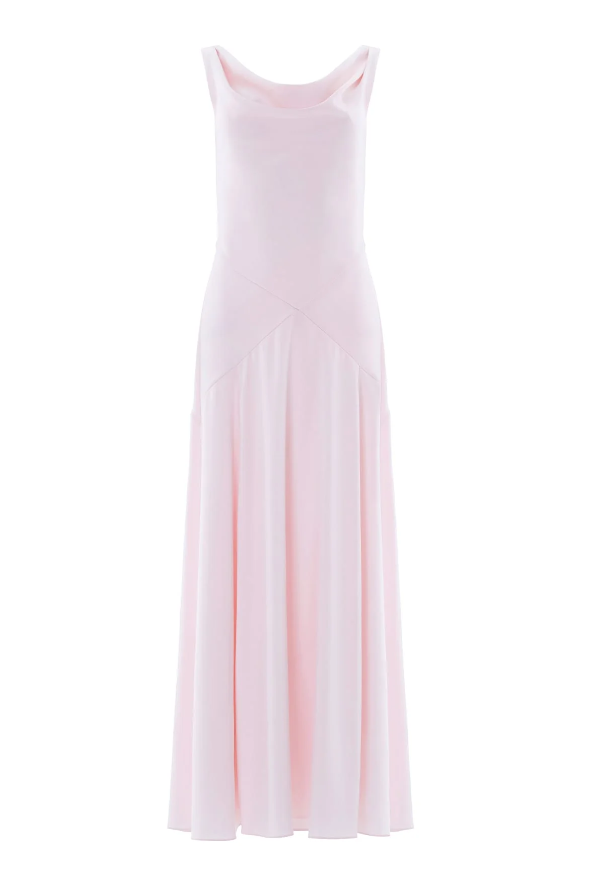 Evangeline Satin Cowl Neck Gown - 1