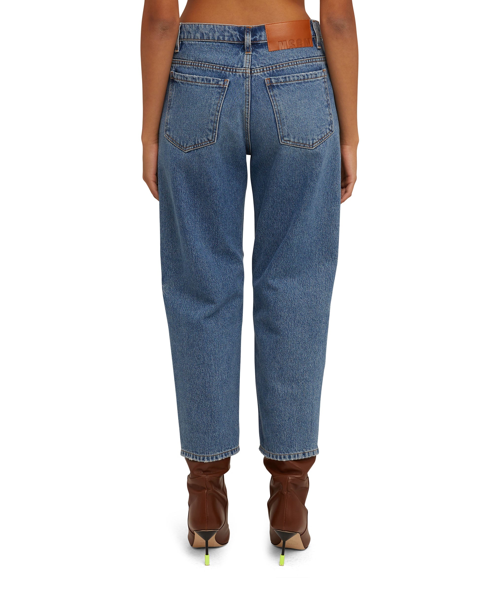 Solid color jeans with straight legs - 3