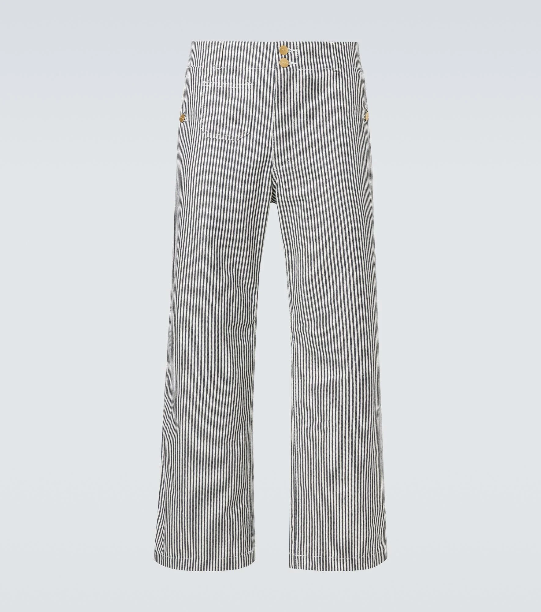 x Carhartt striped cotton straight pants - 1