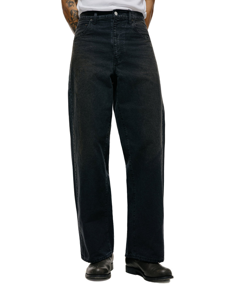ssstein Sulfur Dyed Oxford Vintage Wide Pants Black outlook