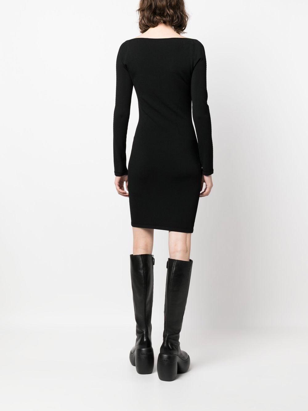 long-sleeved mini dress - 4