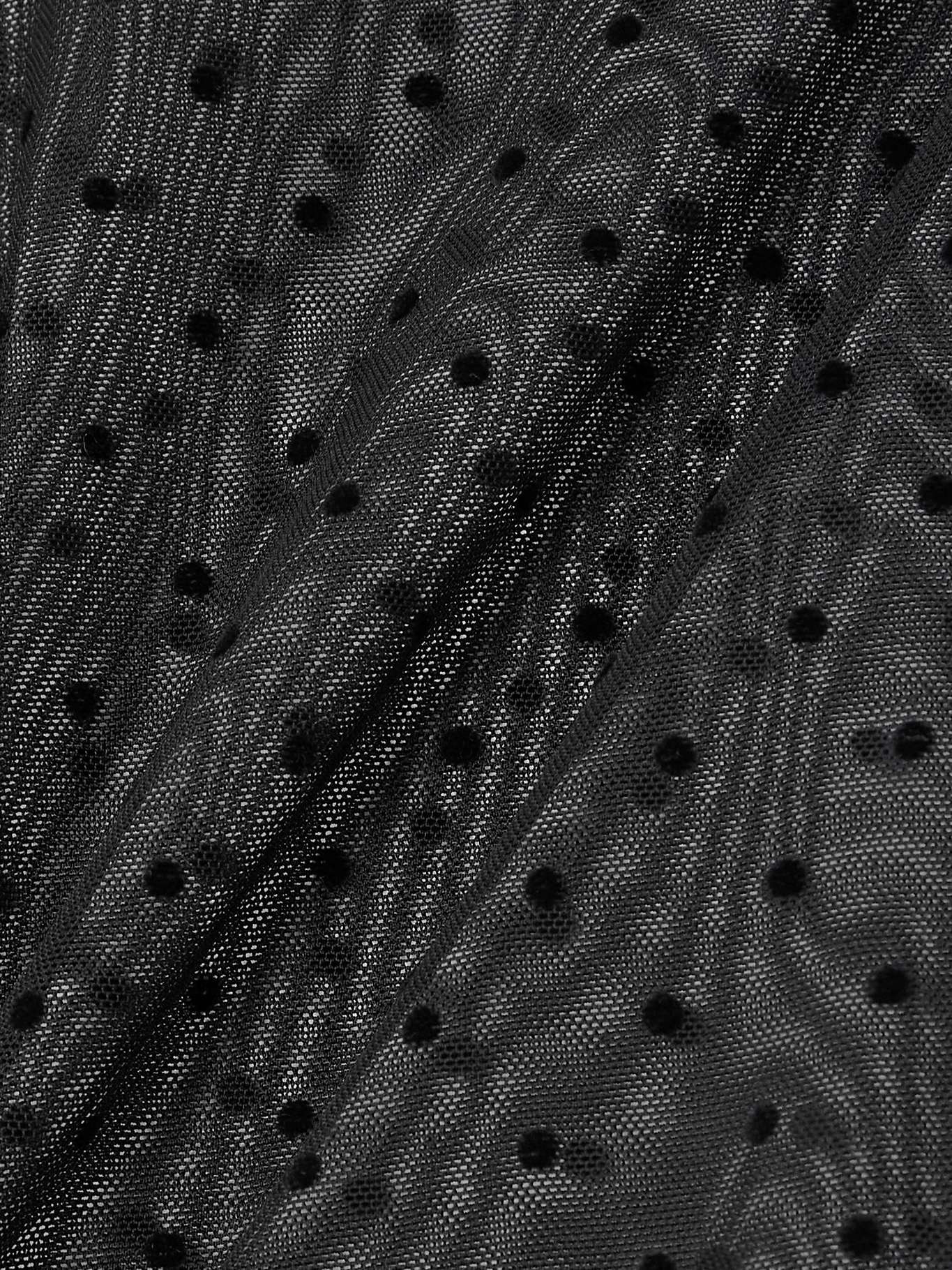 Flocked stretch-tulle bodysuit Black - 4