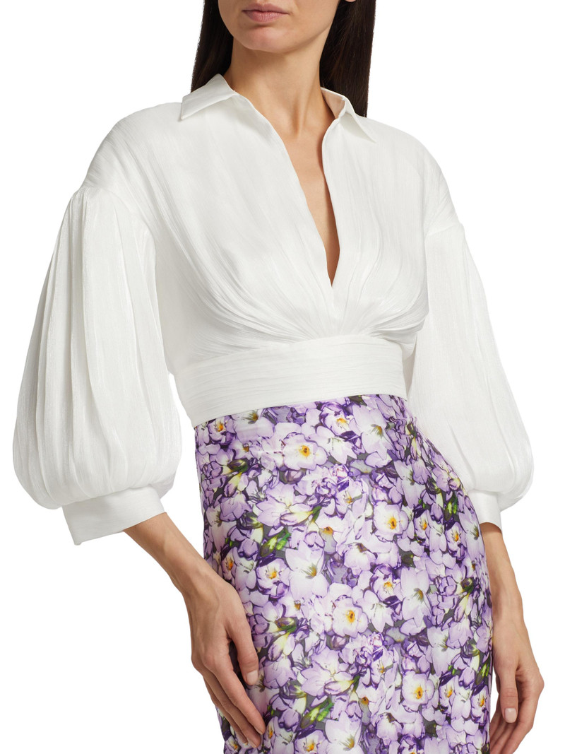Women's Pieced Knee-Length Cocktail Dress - Lilac Multi 6