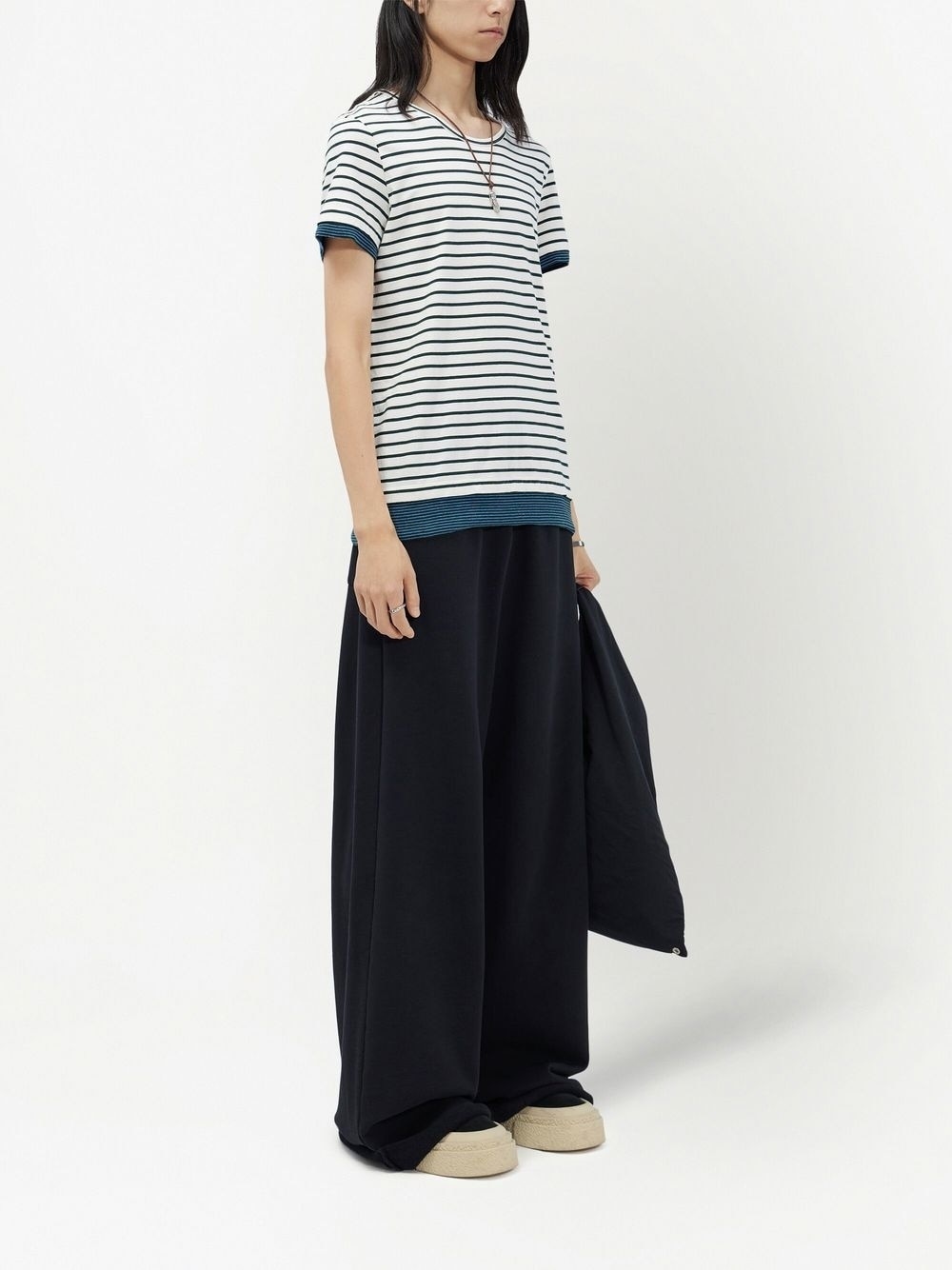 horizontal-stripe cotton T-shirt - 3