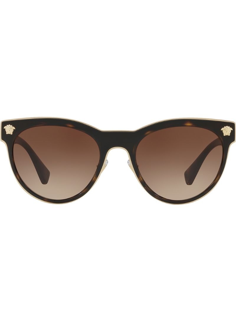 tortoise-shell round sunglasses - 2