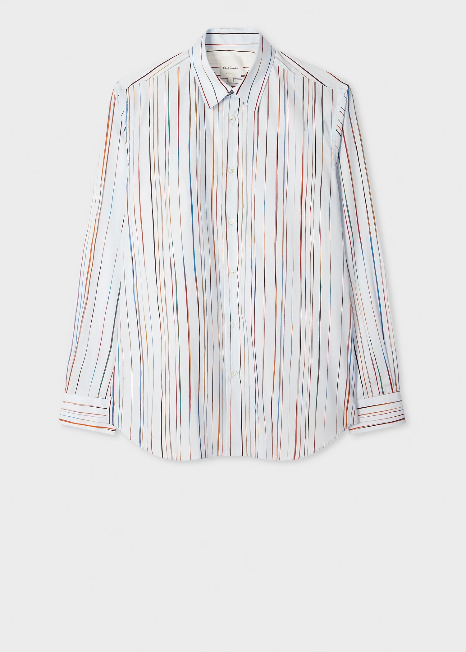 Light Blue 'Signature Pinstripe' Cotton Shirt - 1