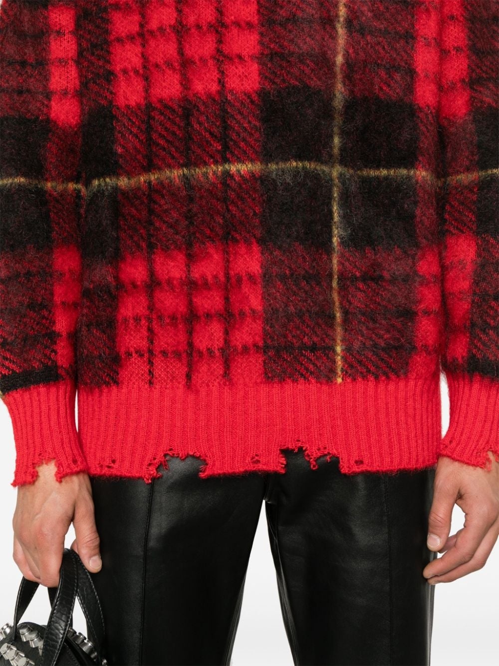 tartan-check sweater - 5