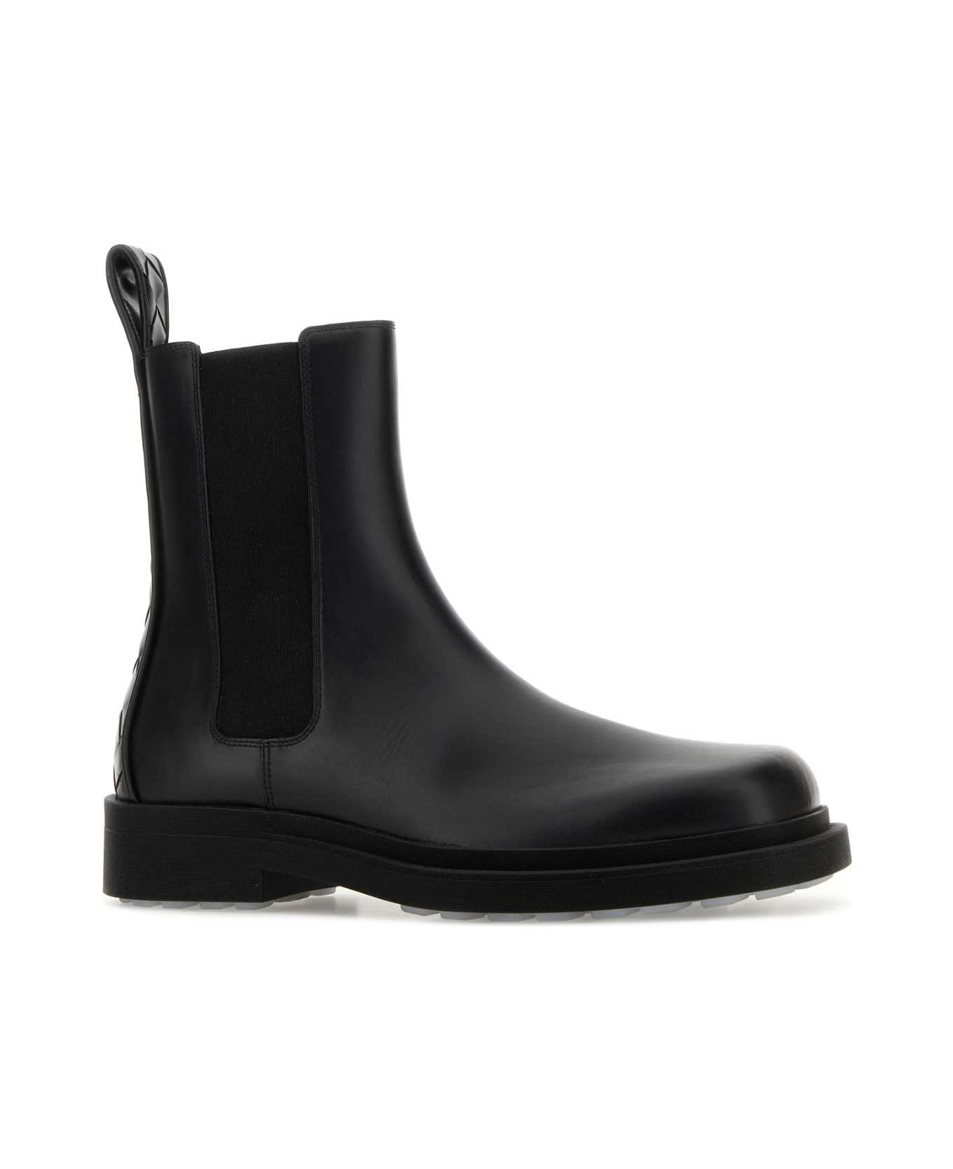Black Leather Chelsea Ben Ankle Boots - 2