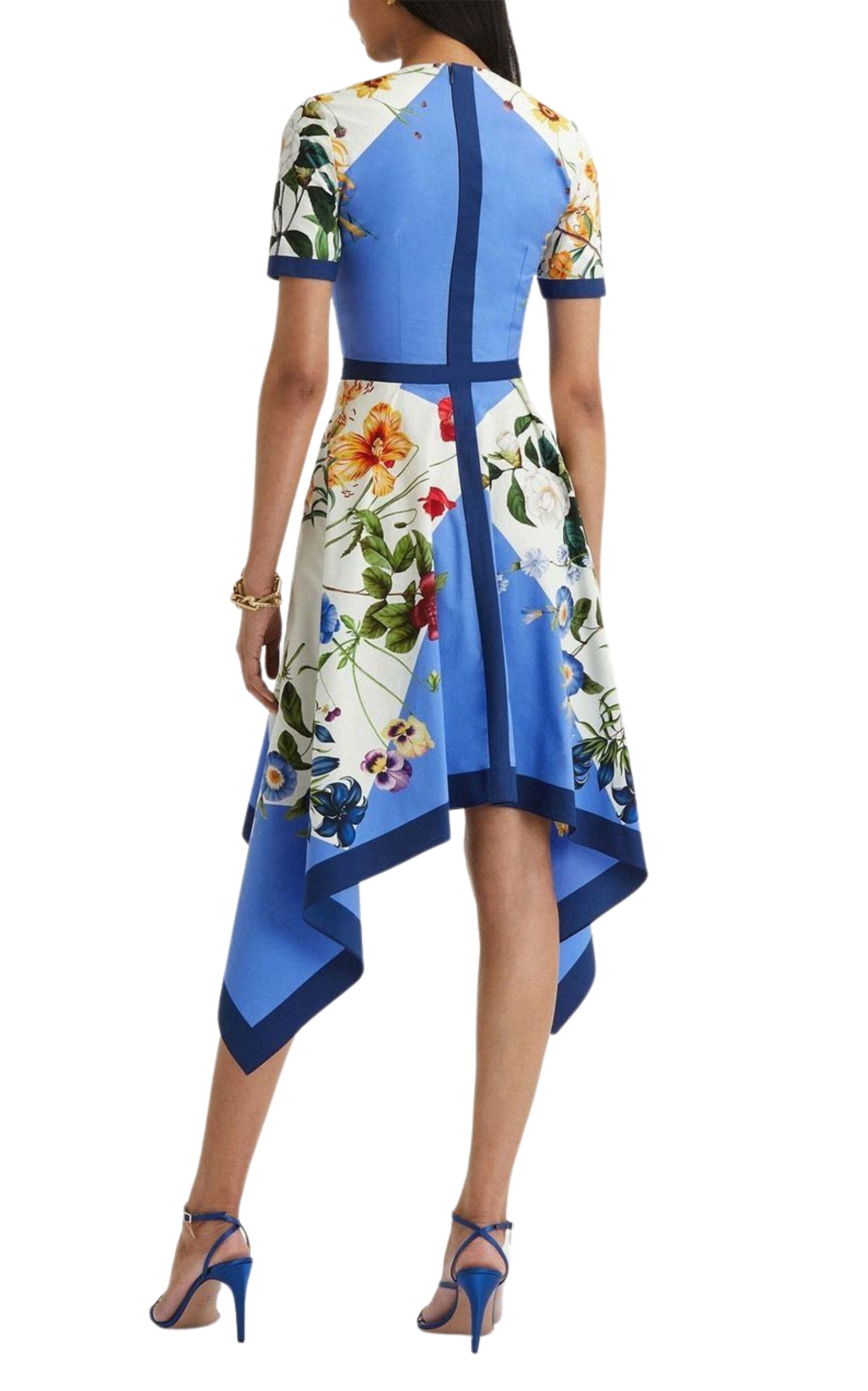 Floral-print Flared Cotton Dress - 3
