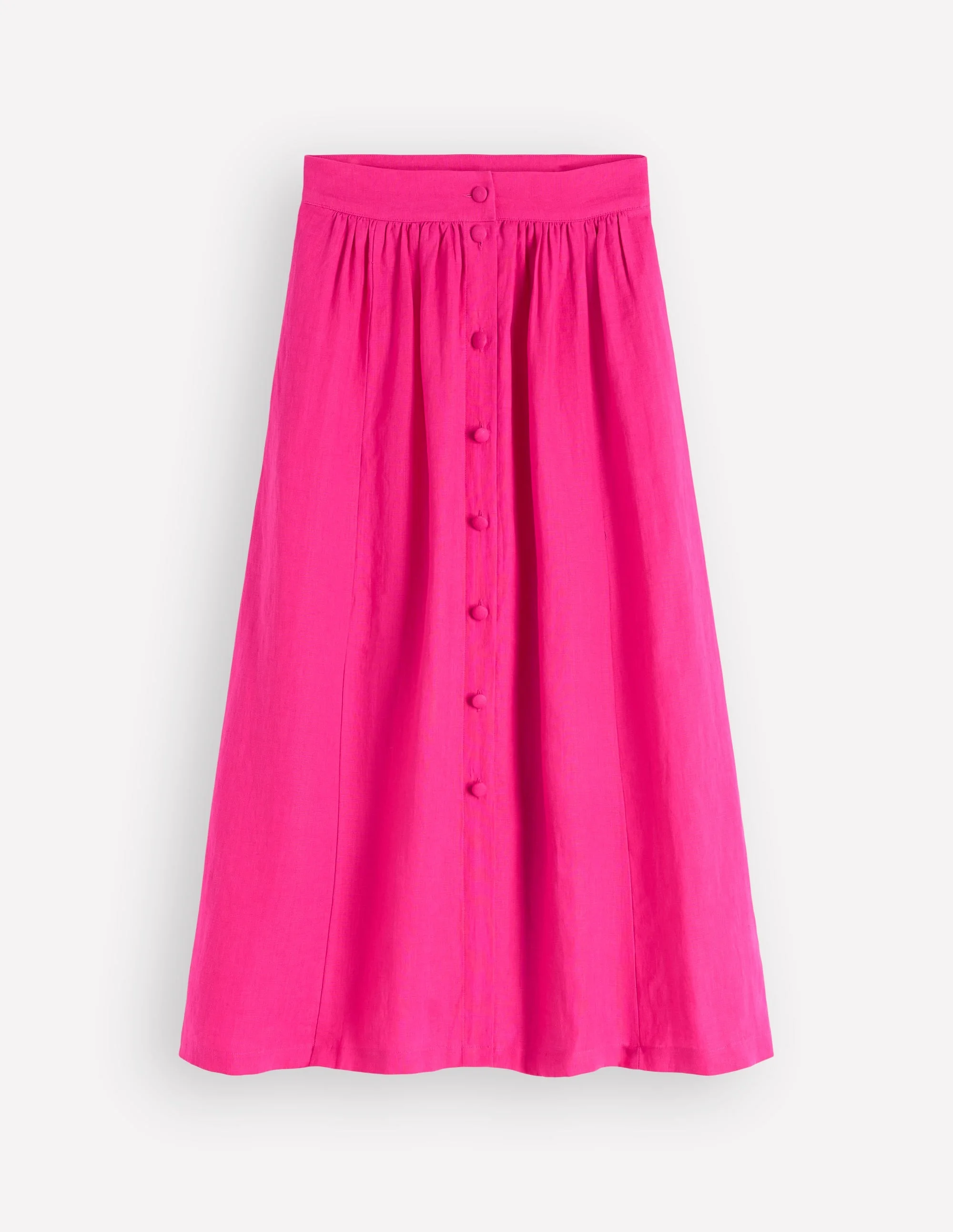 Emma Linen Maxi Skirt-Pink Peony - 1