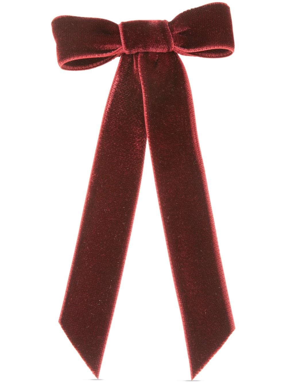 Velvet bow barrette - 1
