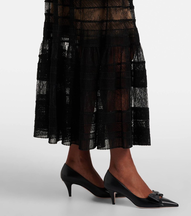 Lace and macramé midi dress 6