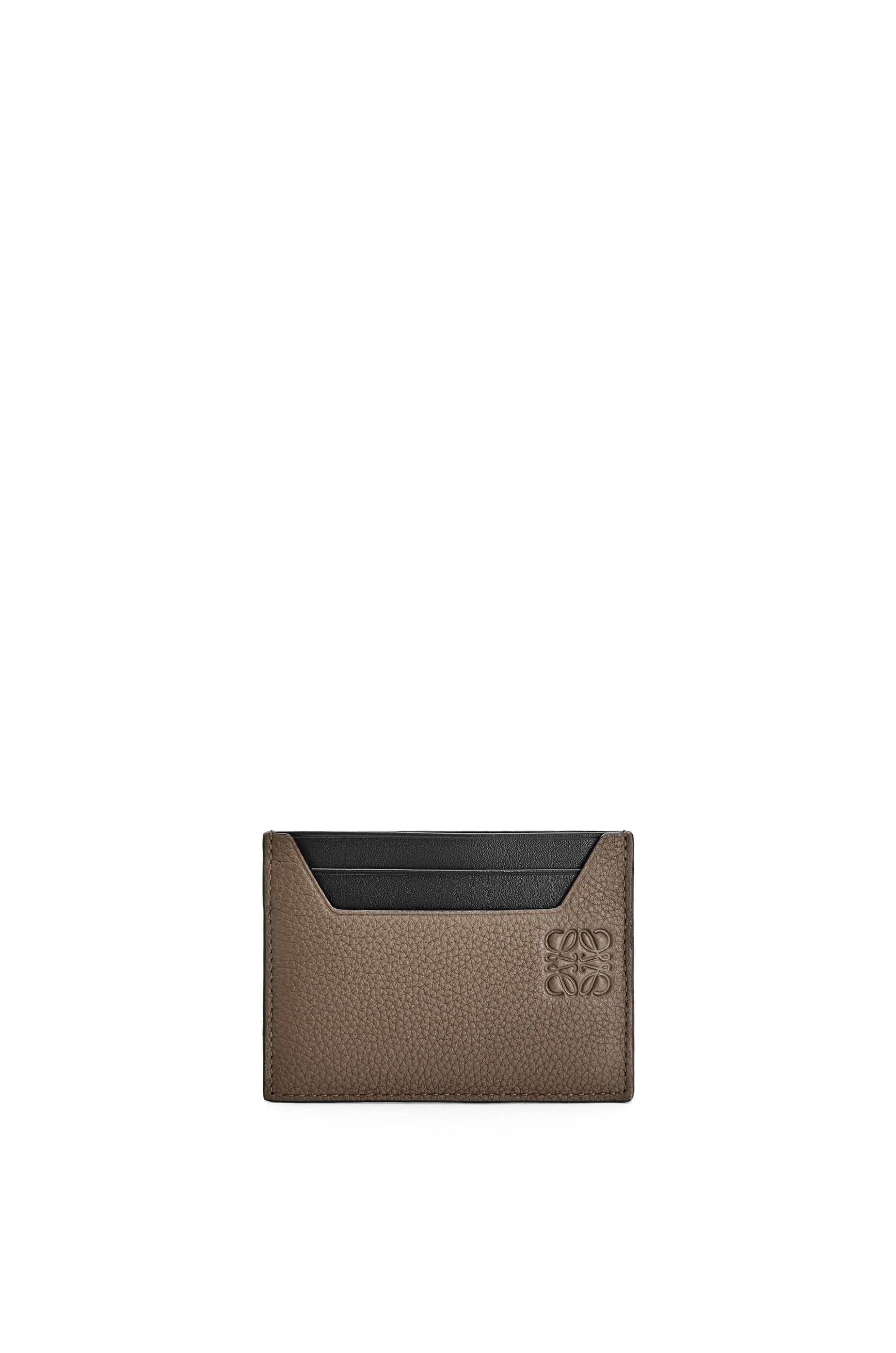 Plain cardholder in soft grained calfskin - 1