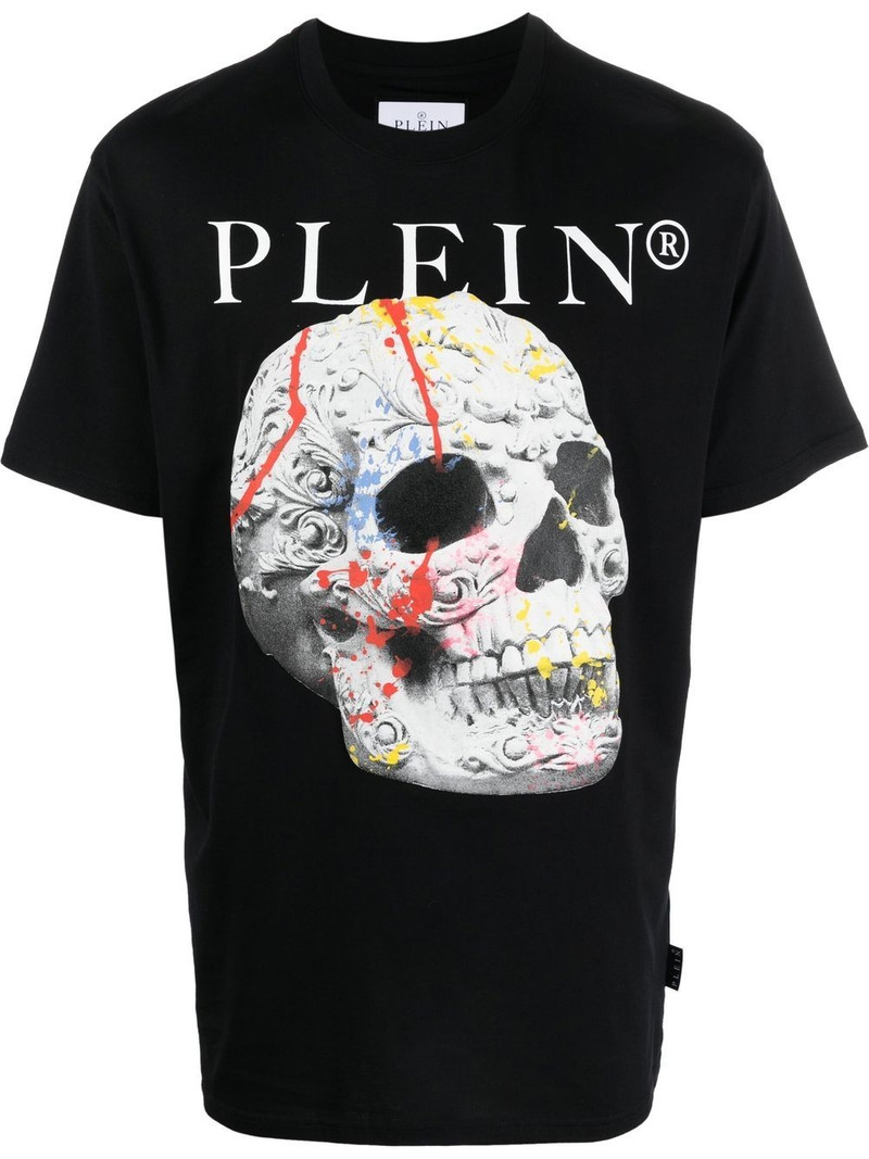 Skull-print cotton T-shirt 1