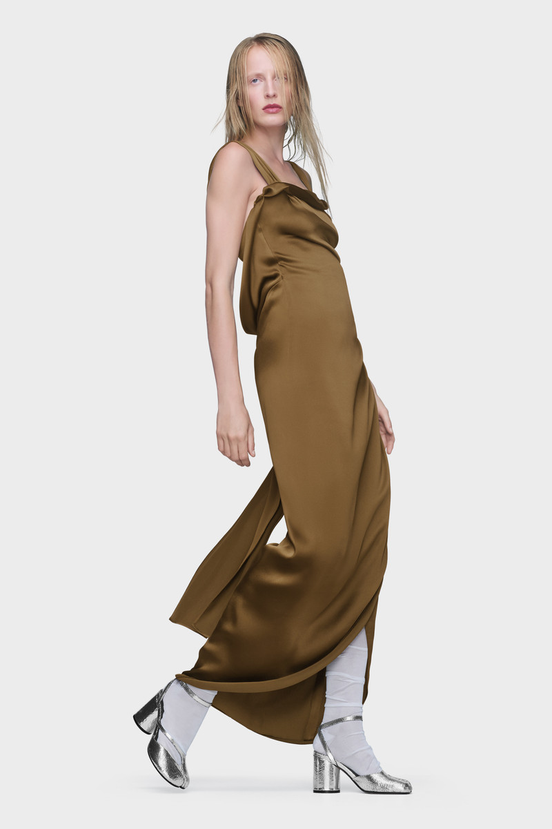 Silk satin maxi dress 3