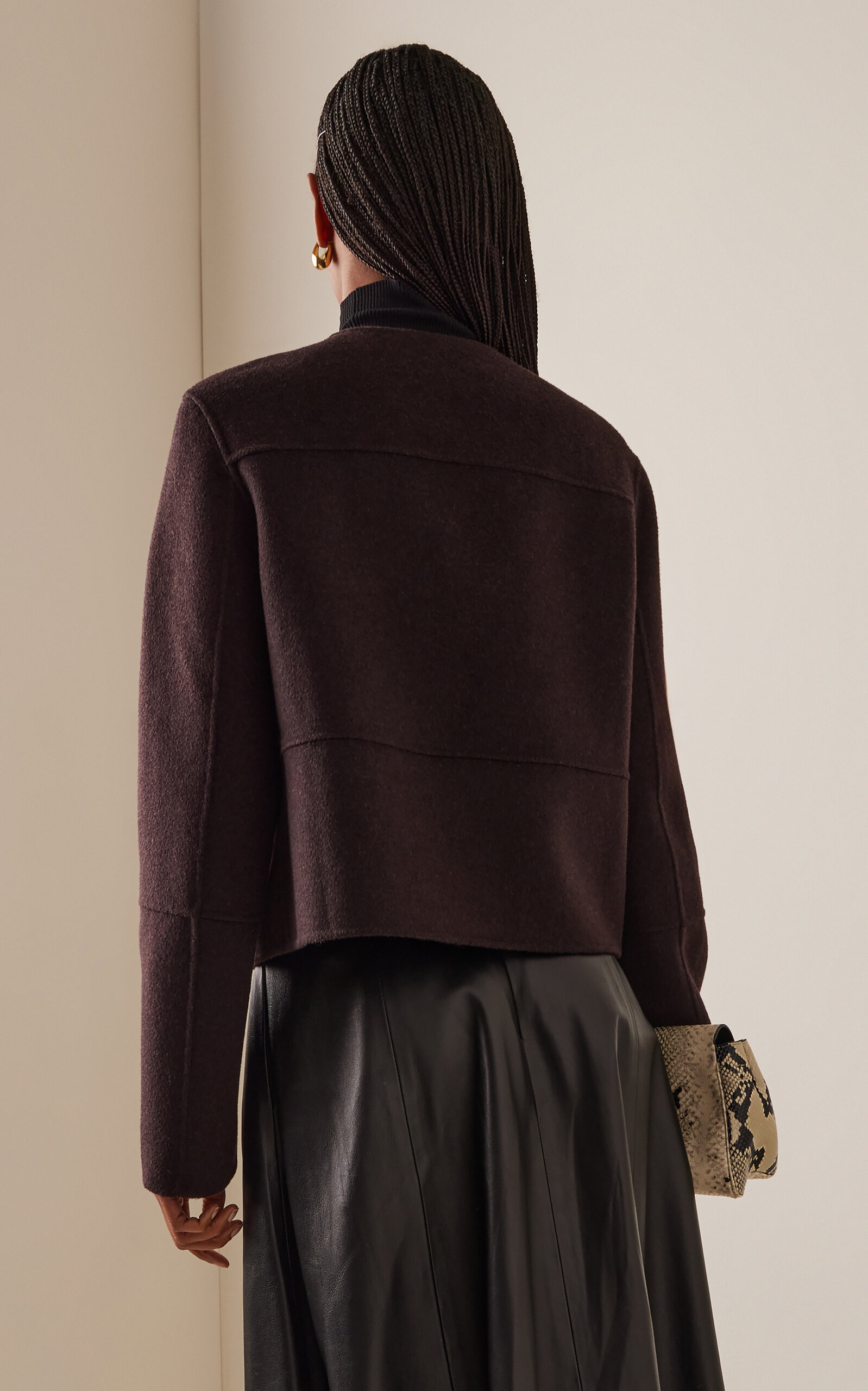 Courtney Double-Faced Wool-Cashmere Jacket brown - 4