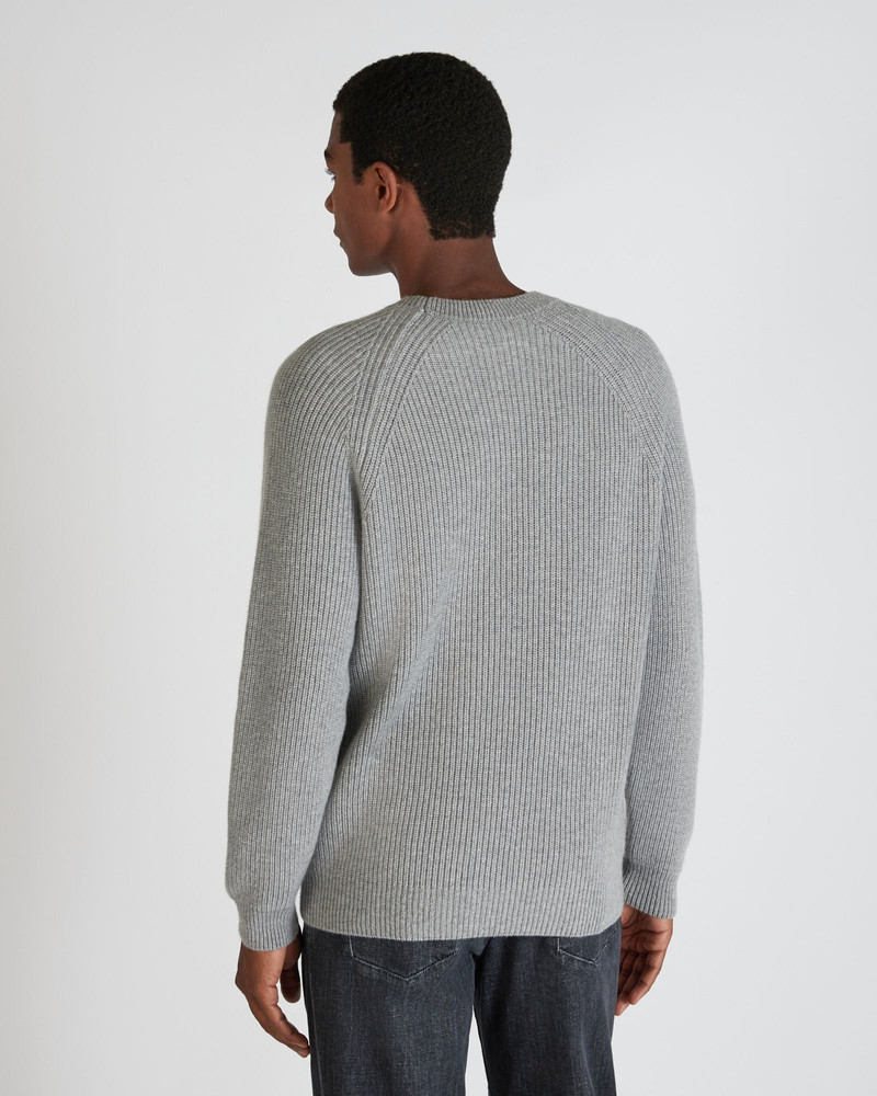 Slim fit cashmere crewneck sweater 3