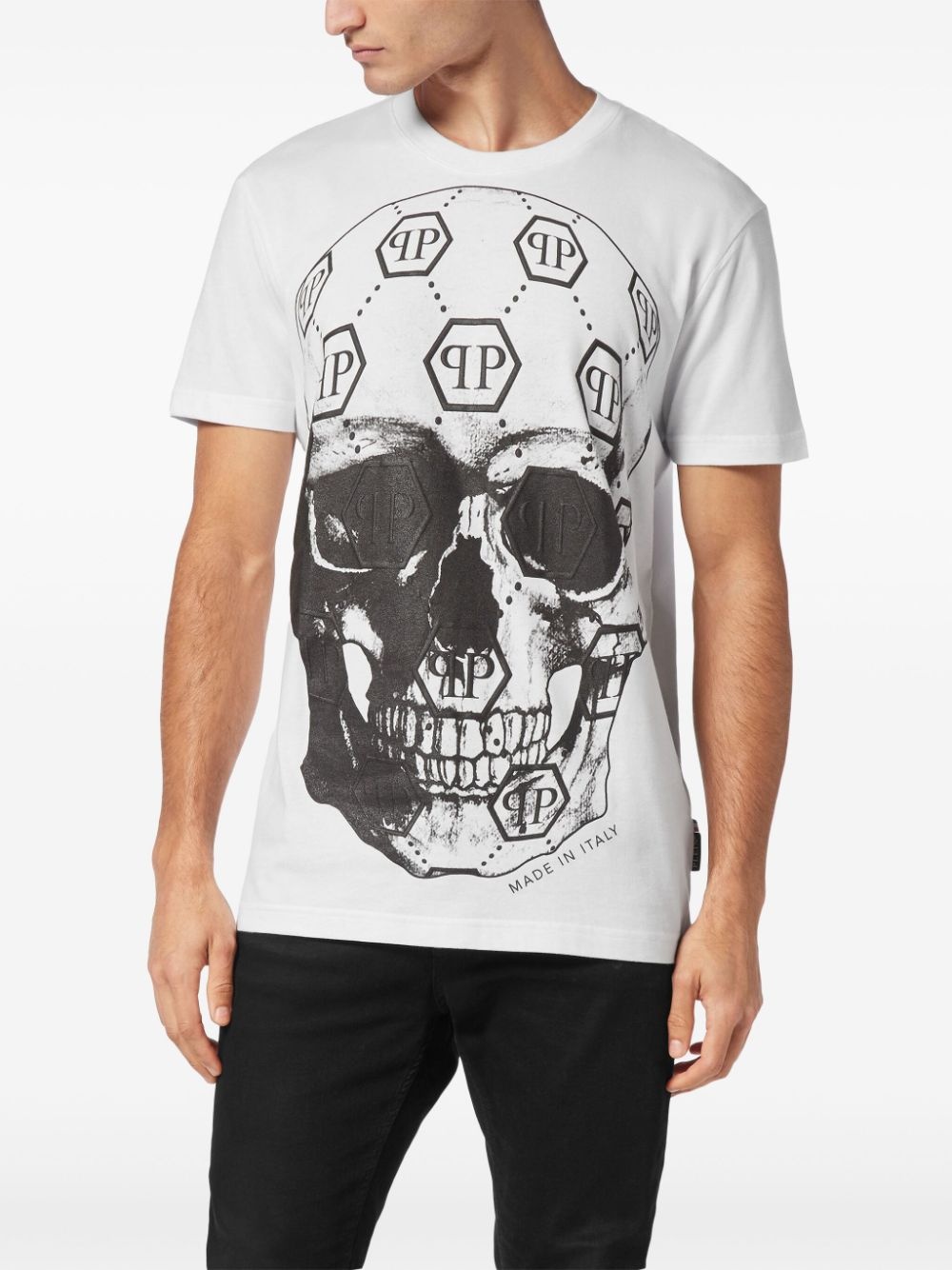 skull-print round-neck T-shirt - 3