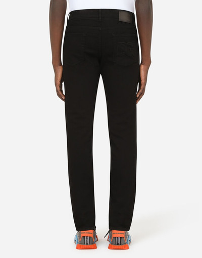 Dolce & Gabbana Black slim-fit stretch jeans with DG logo outlook