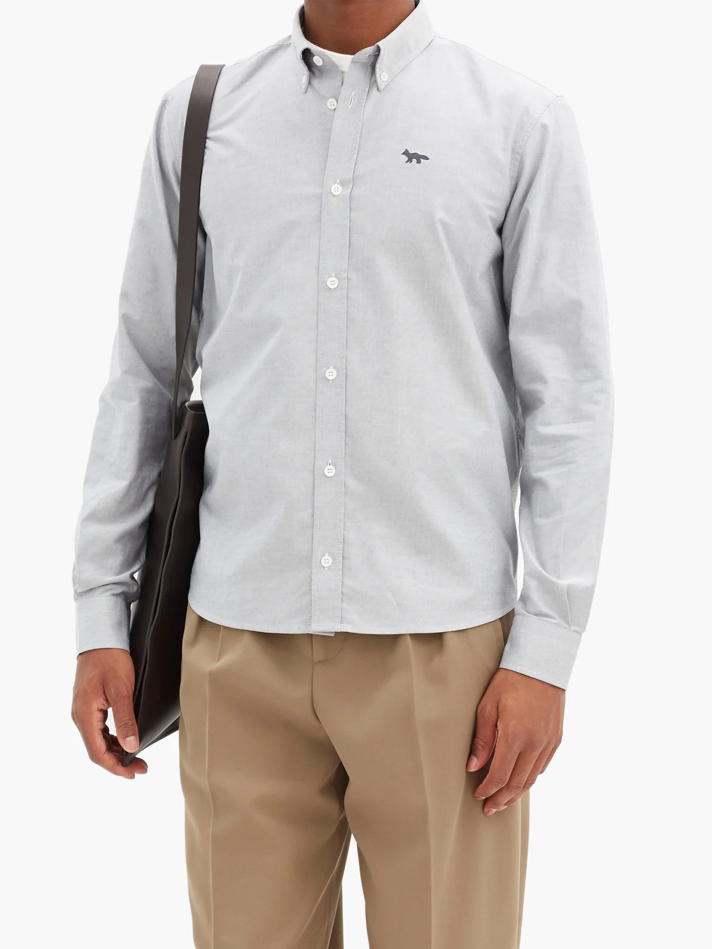 Fox-patch cotton-oxford shirt - 2