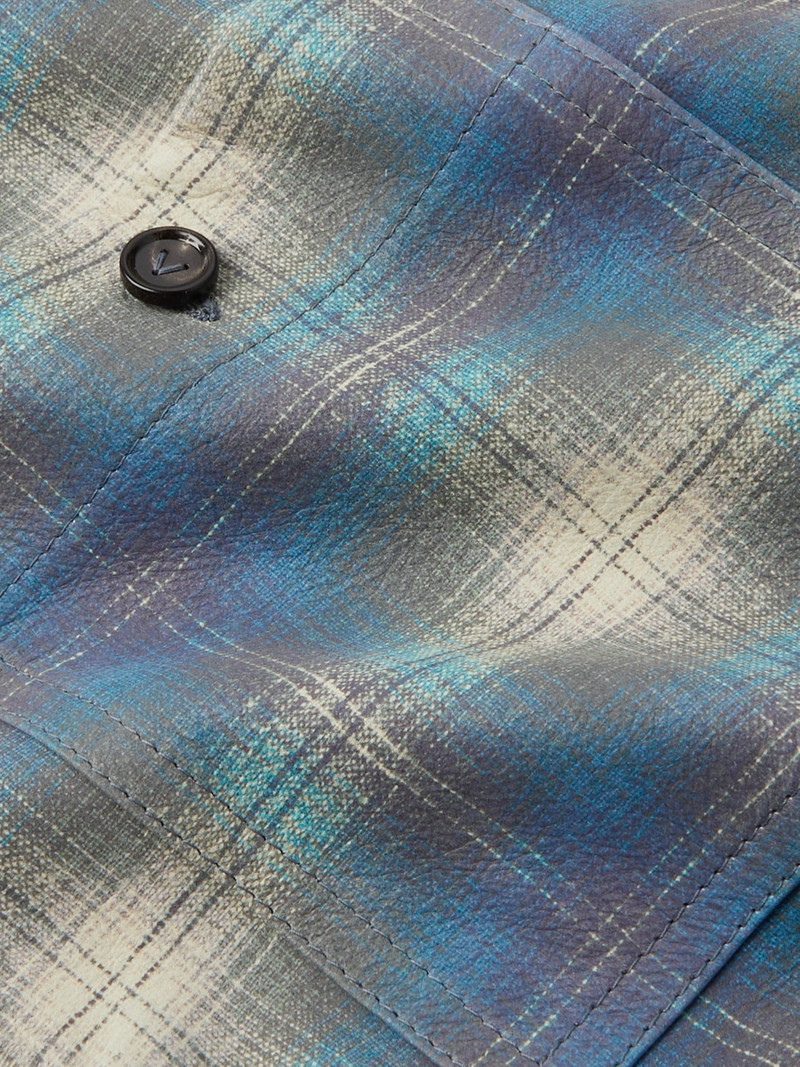 Checked Leather Shirt 5