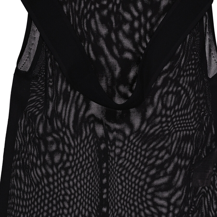 Burberry Ladies Black Side-Slit Sheer Maxi Dress - 7