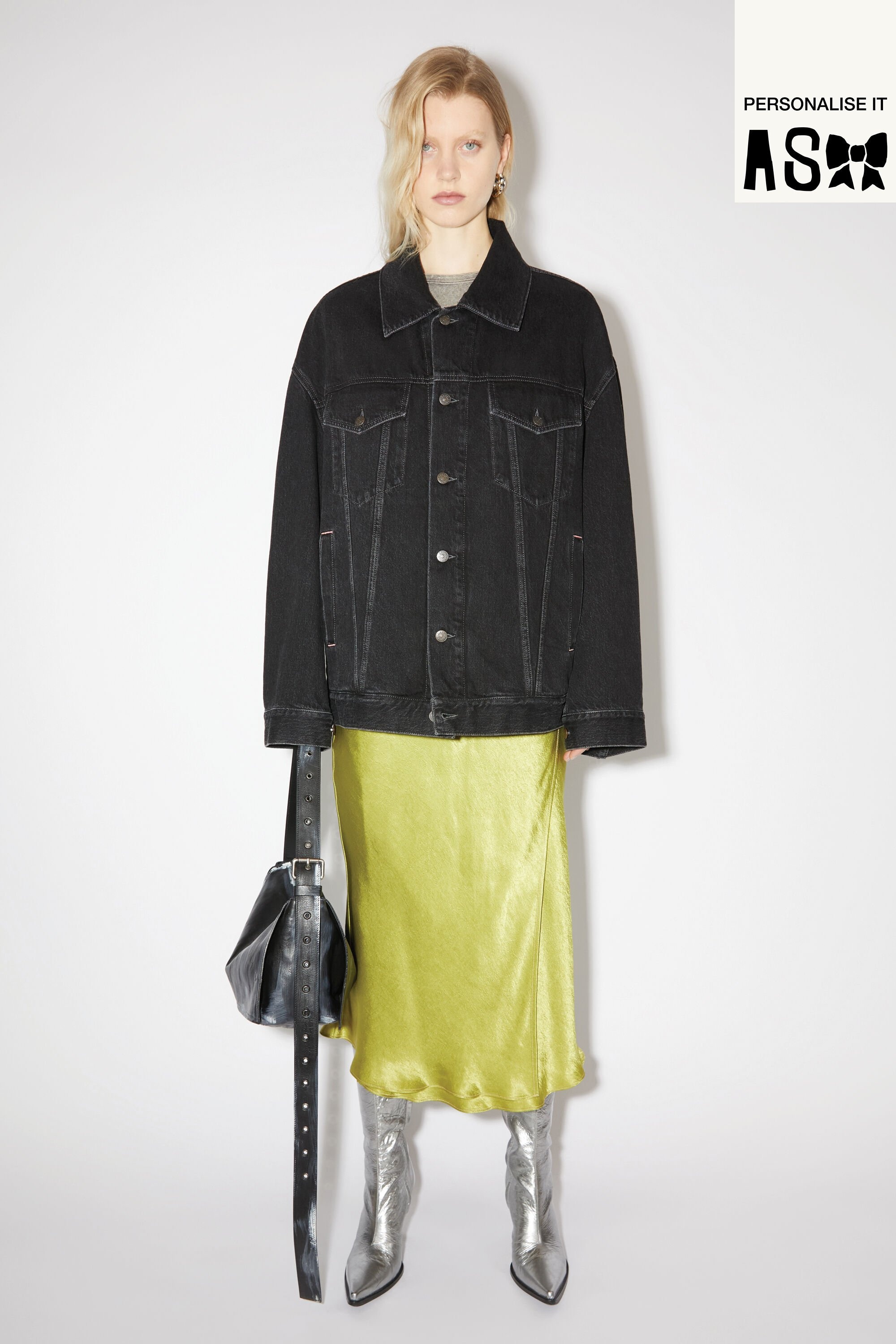 Denim jacket - Oversized unisex fit - Black - 2