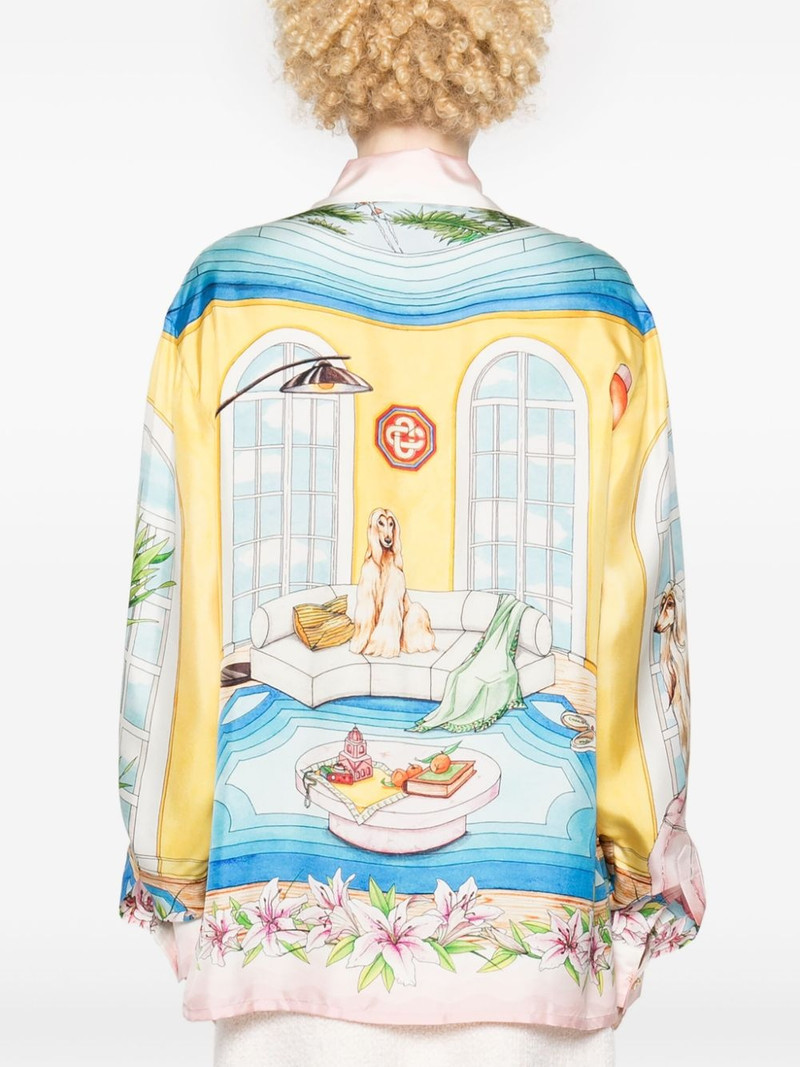 graphic-print silk shirt 4