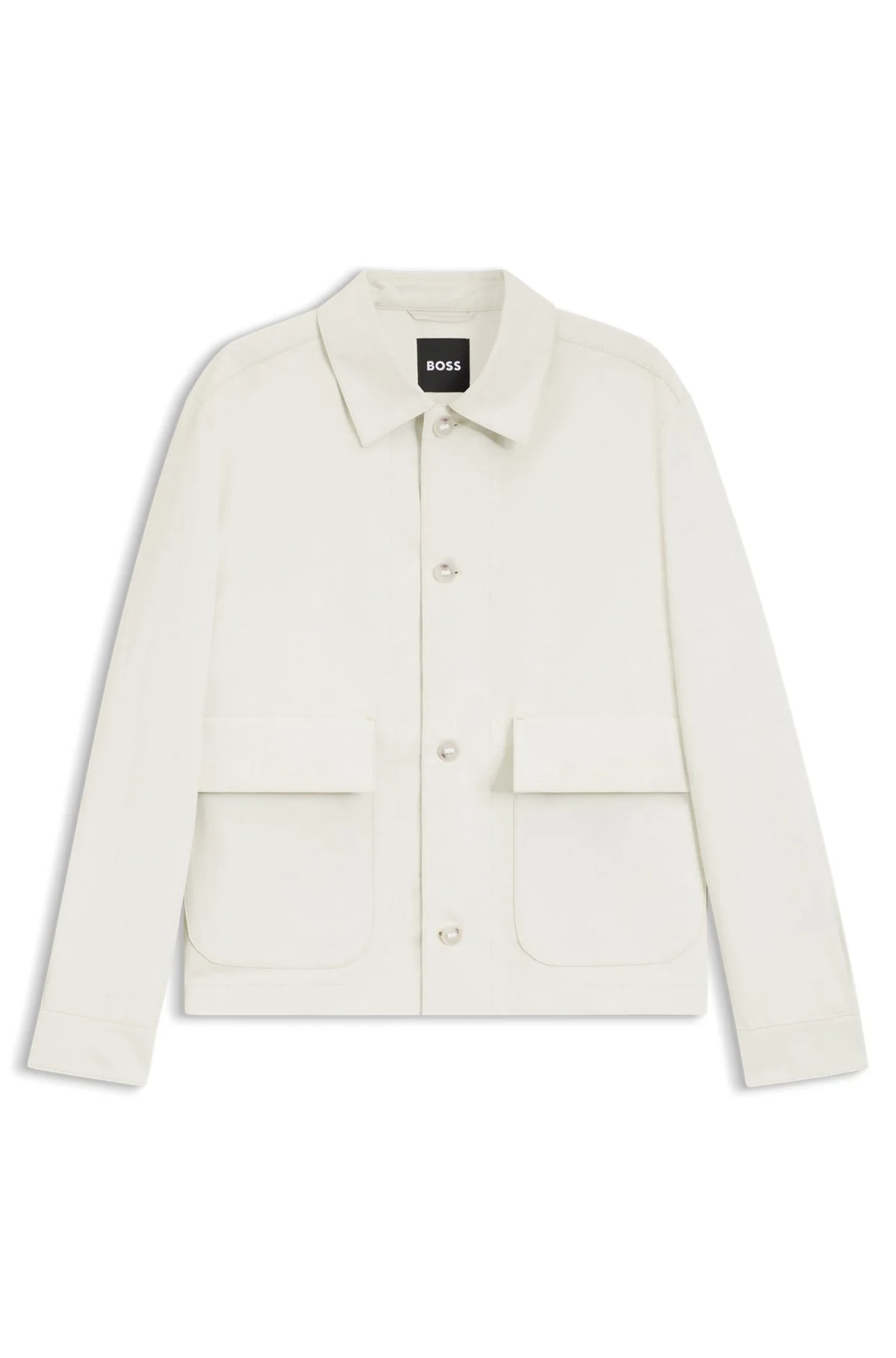 RELAXED-FIT JACKET IN COTTON AND LINEN - 1