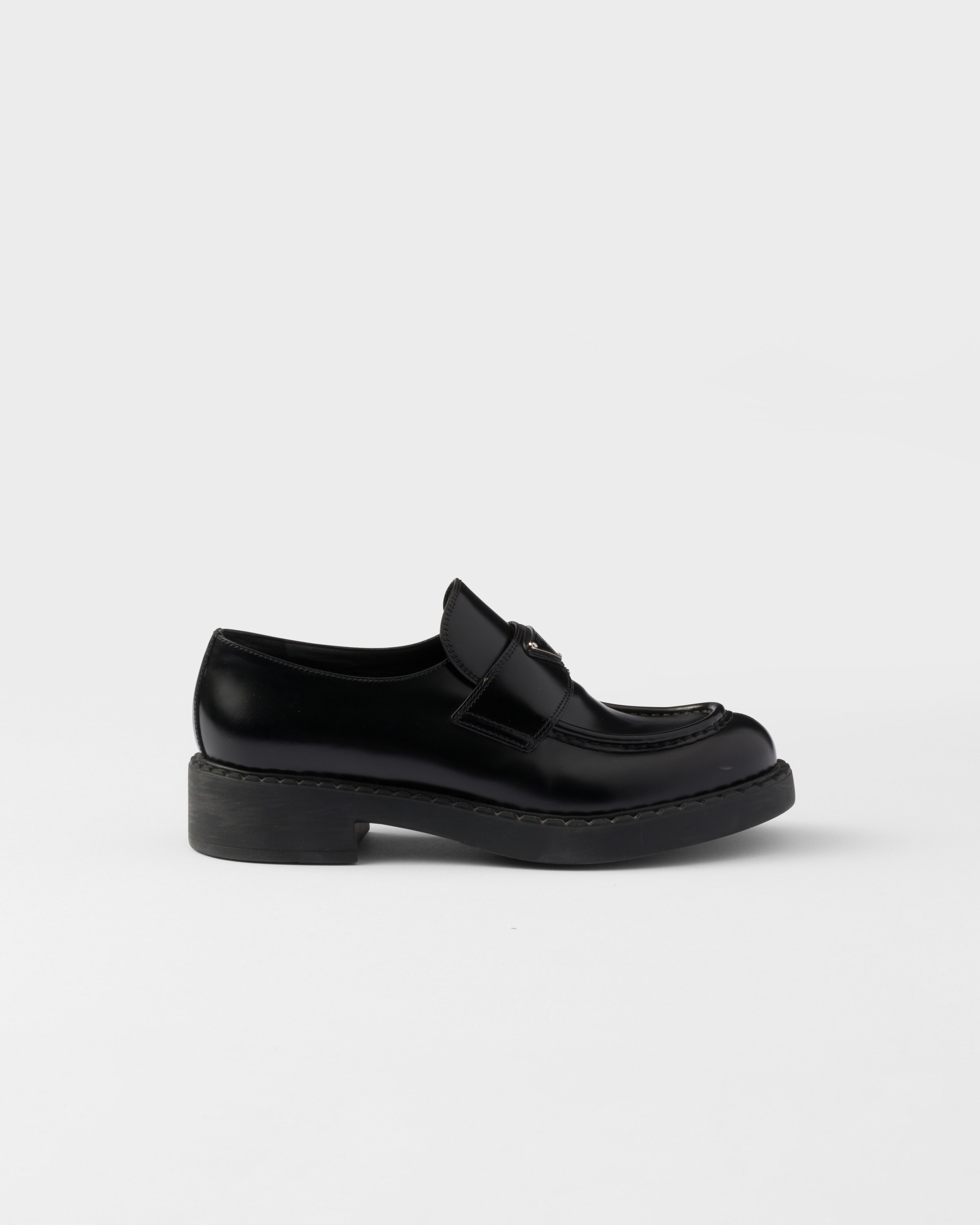 Chocolate brushed leather loafers - 2
