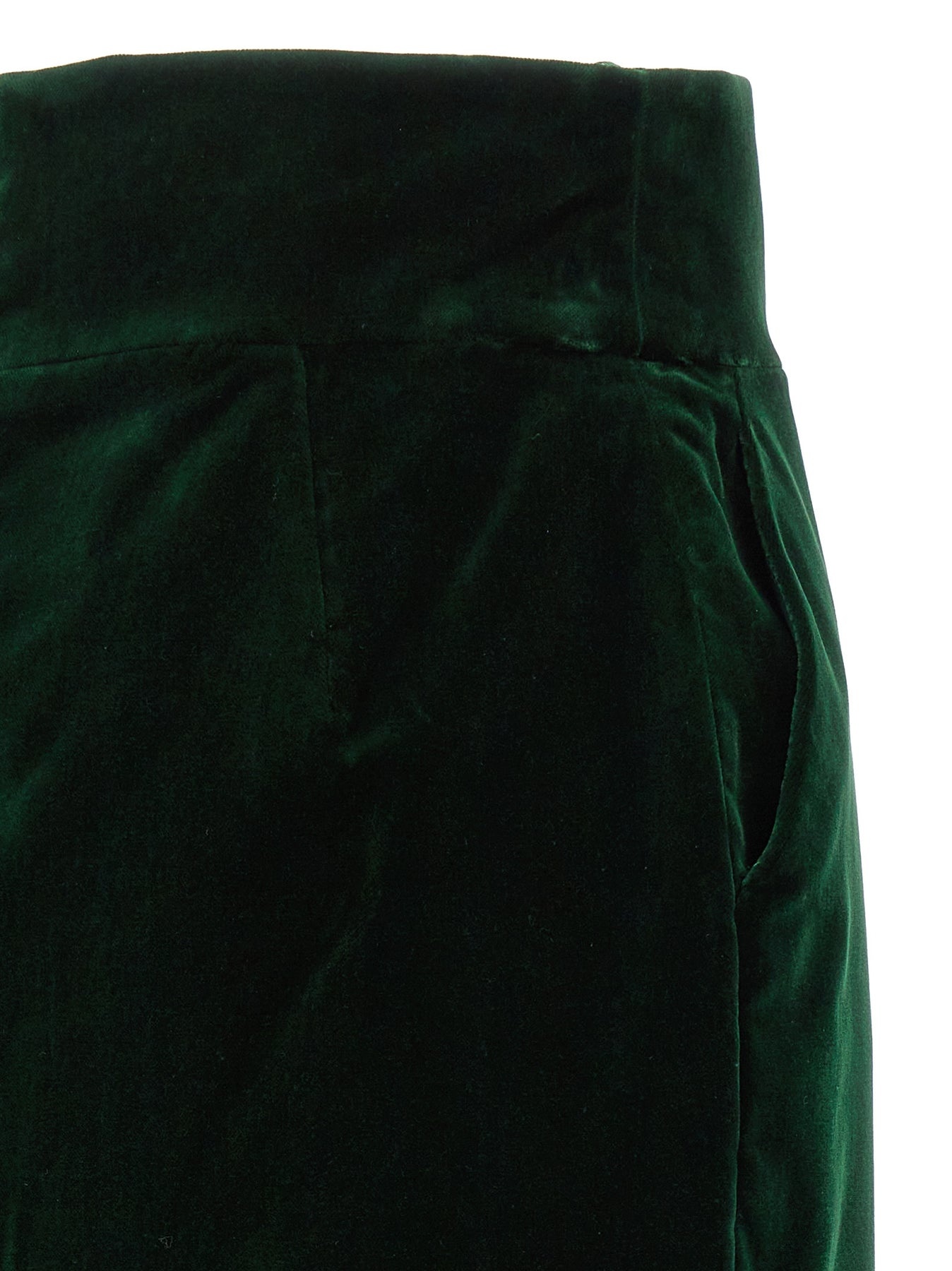 Velvet Midi Skirt Skirts Green - 4