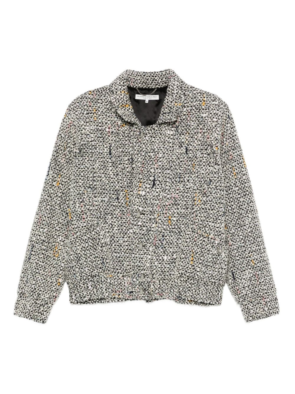 tweed speckled bomber jacket - 1