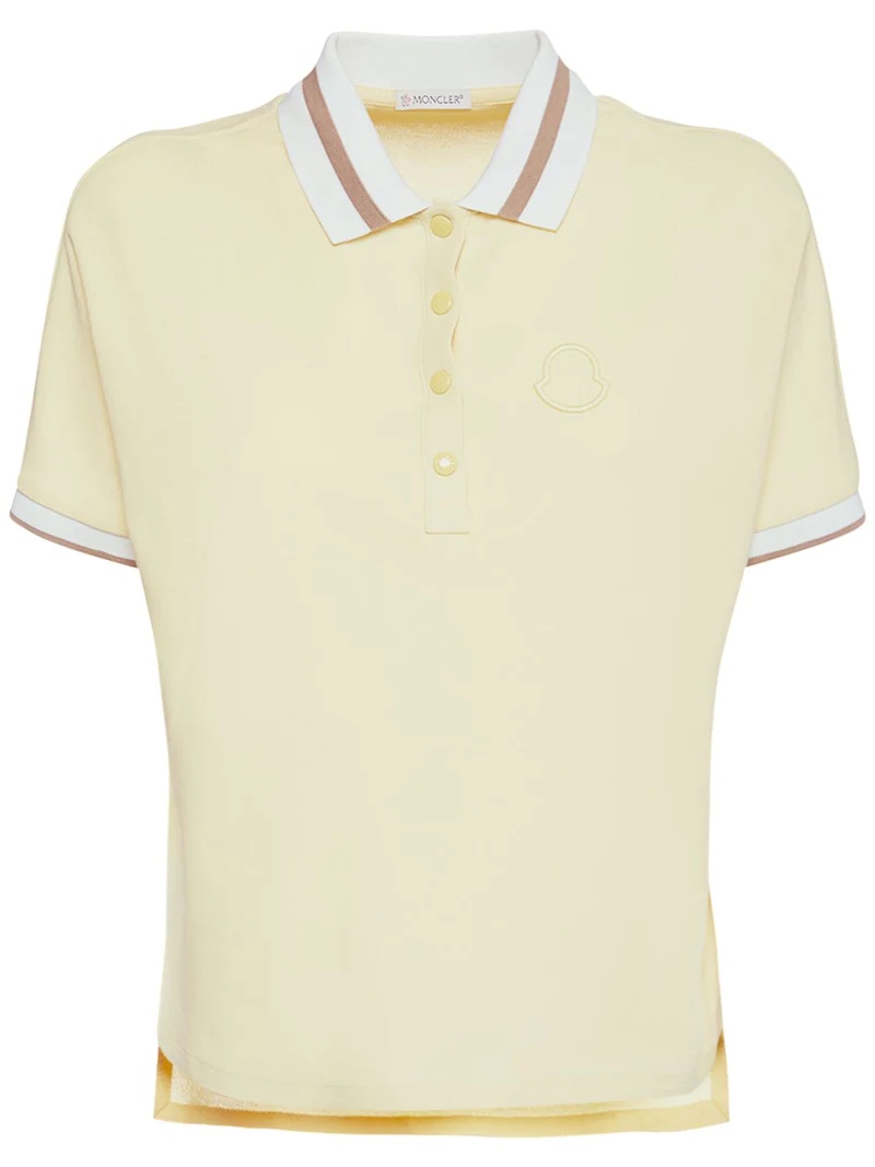 POLO COTTON JERSEY LOGO TOP - 1