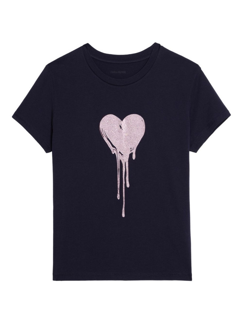 Walk heart strass T-shirt 1