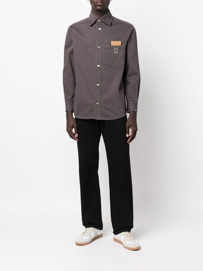 denim long-sleeved shirt - 2