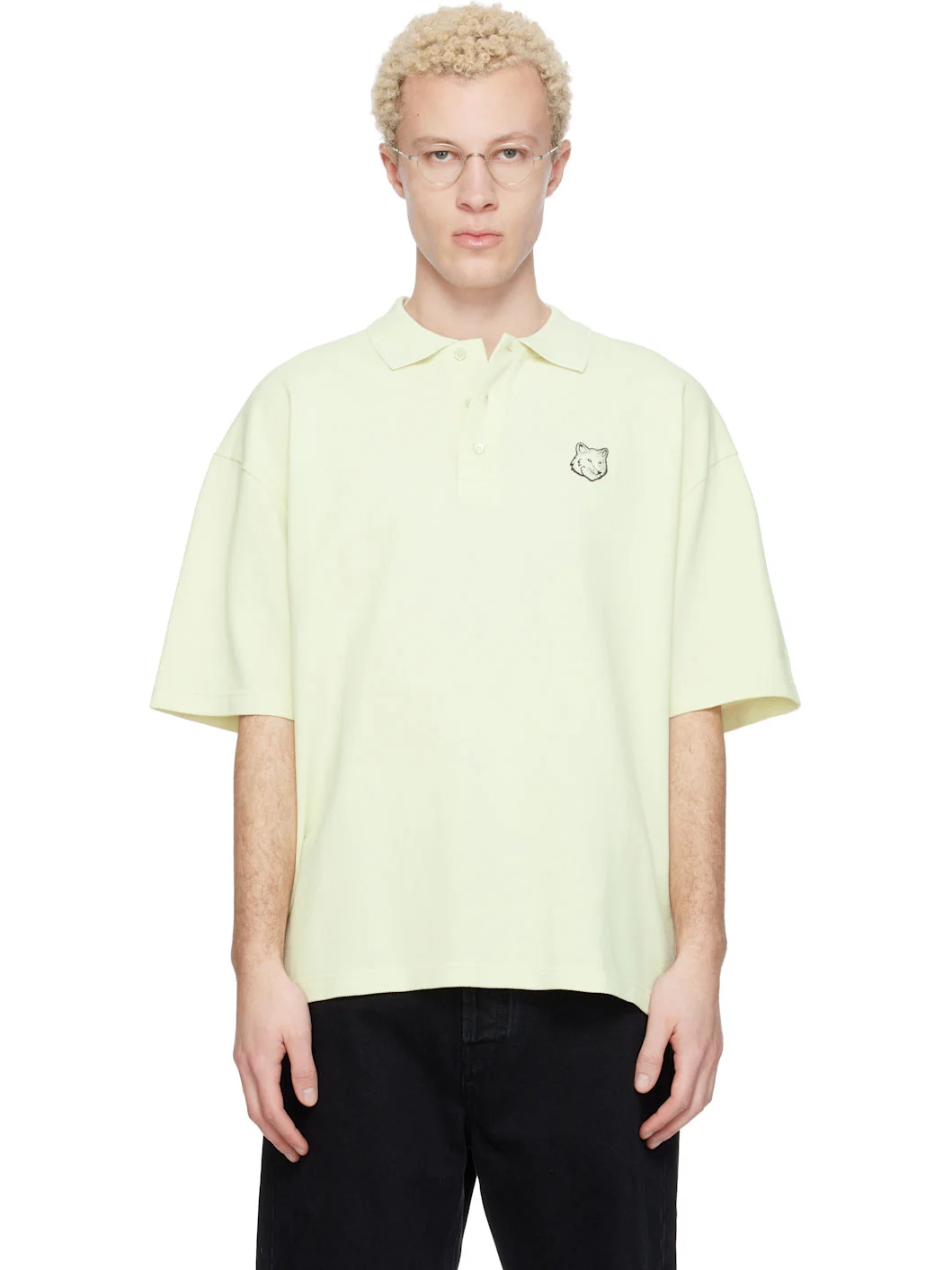 Green Fox Head Oversize Polo - 1
