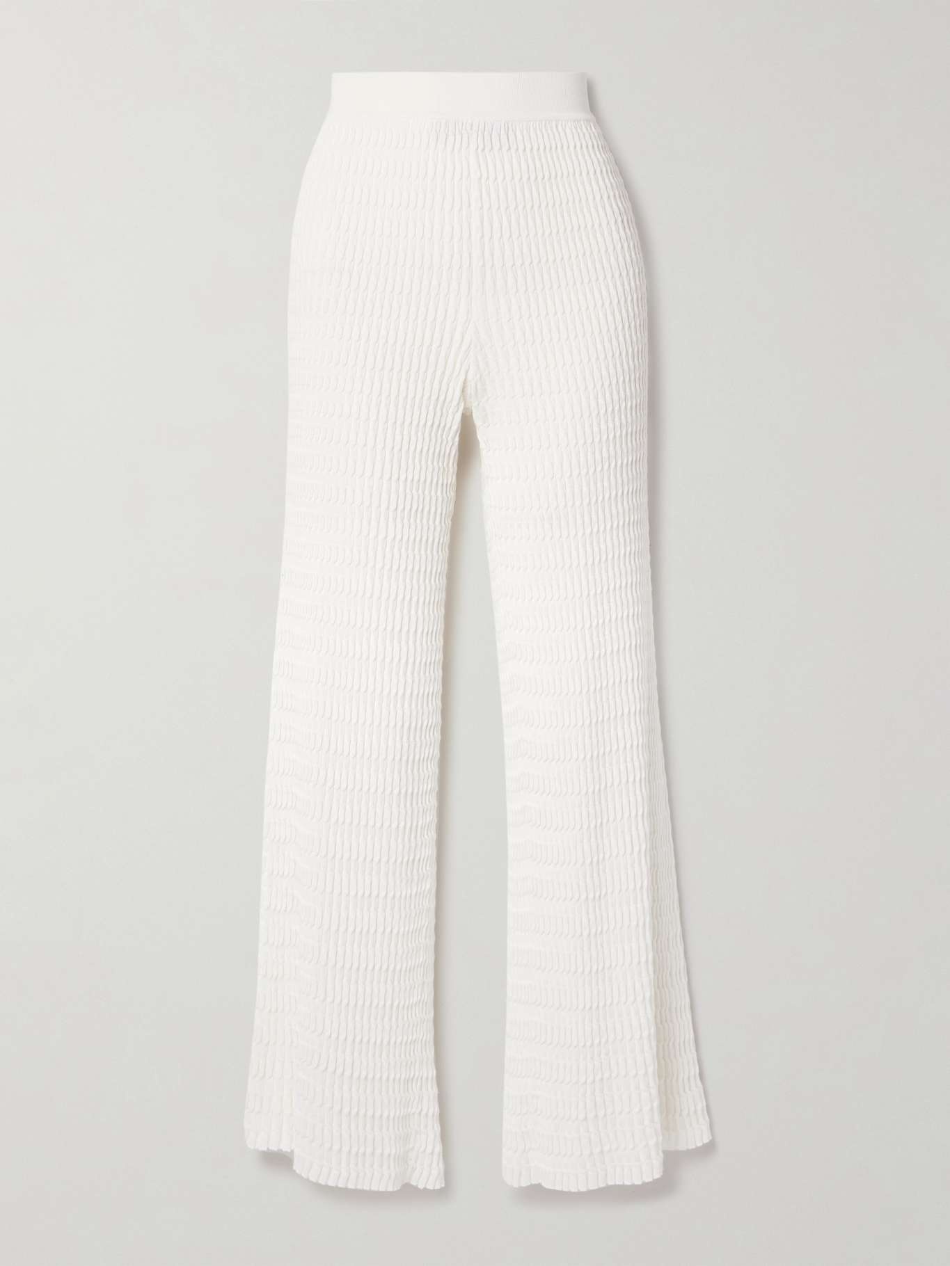 Ribbed cotton wide-leg pants - 1