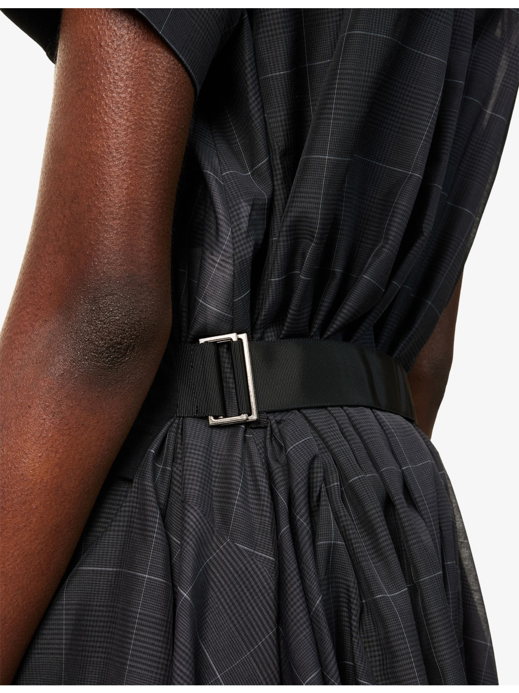 Glen Check-Panelled Cotton-Jersey Midi Dress - 5