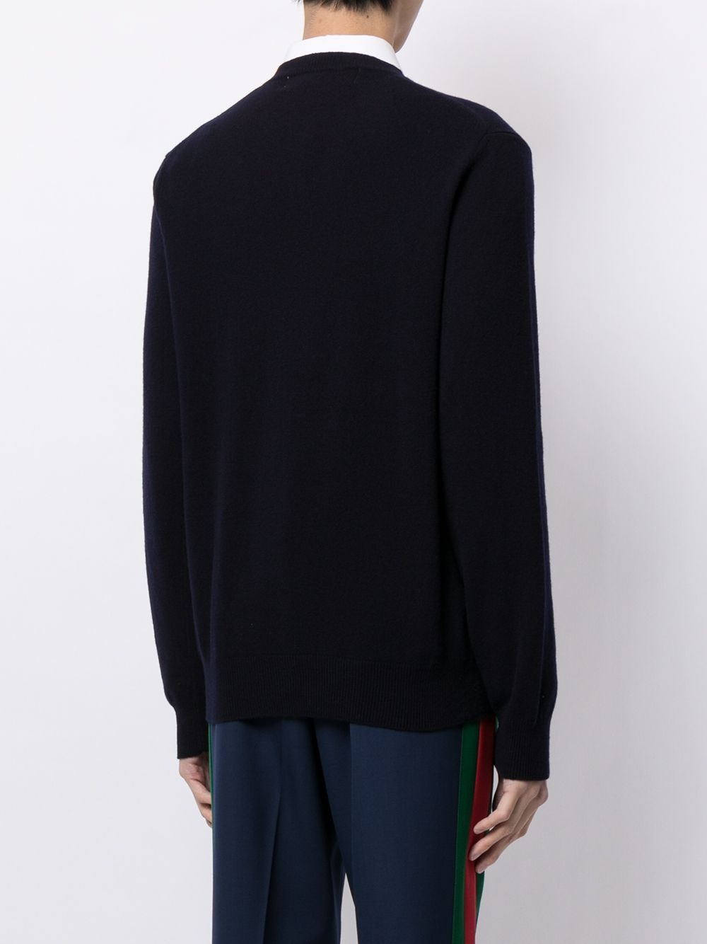 V-neck knitted jumper - 4