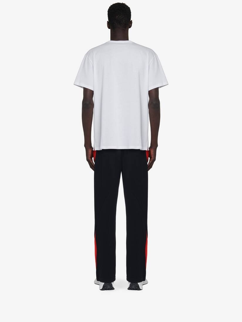 Men's Wax Flower T-shirt in White/red - 5