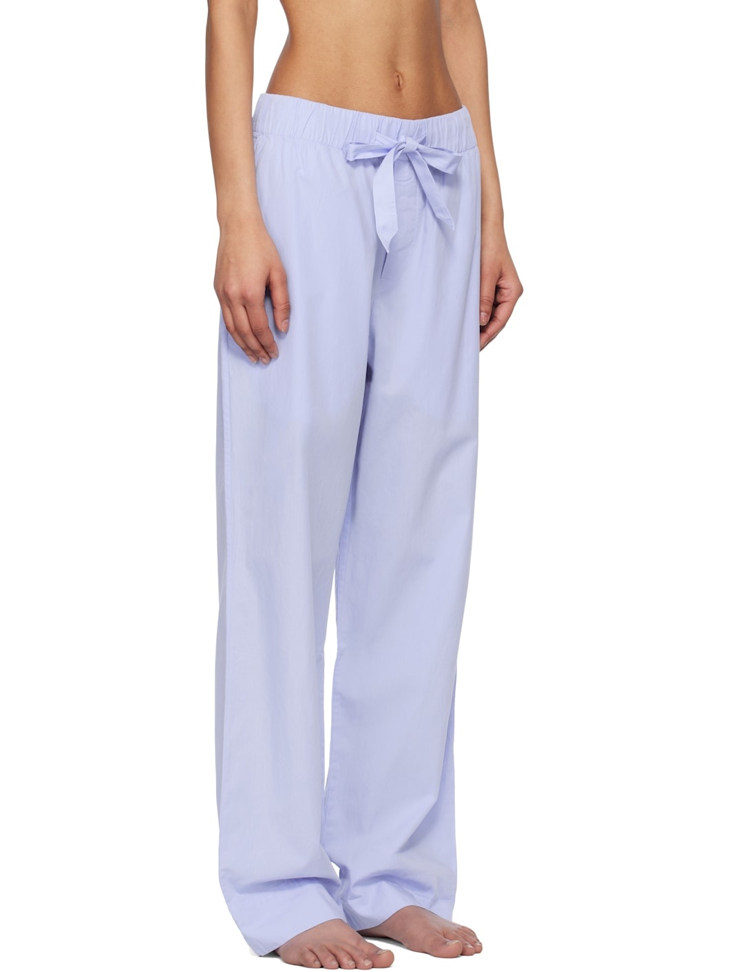 Blue Poplin Pyjama Pants - 2